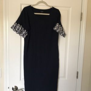 Talbots embroidered TShirt dress